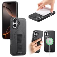 CASENEO - CASENEO iPhone 16 Fodral Magnetiskt KonstL&auml;der - Svart