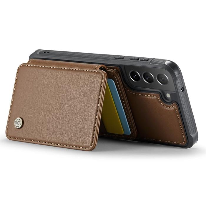 JEEHOOD - JEEHOOD J05 Fodral för Samsung Galaxy S21 FE 5G Konstläder Brun
