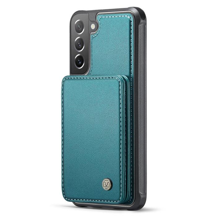 JEEHOOD - JEEHOOD J05 Fodral för Samsung Galaxy S21 FE 5G Konstläder Cyan