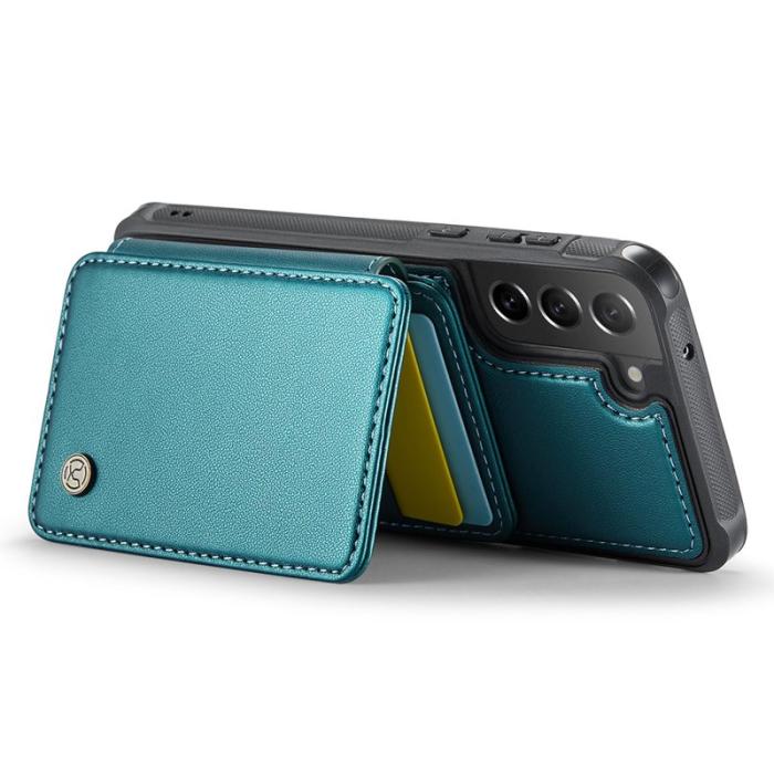 JEEHOOD - JEEHOOD J05 Fodral för Samsung Galaxy S21 FE 5G Konstläder Cyan