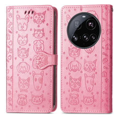 A-One Brand - Xiaomi 15 Ultra Plånboksfodral Cat Dog Pattern - Rosa