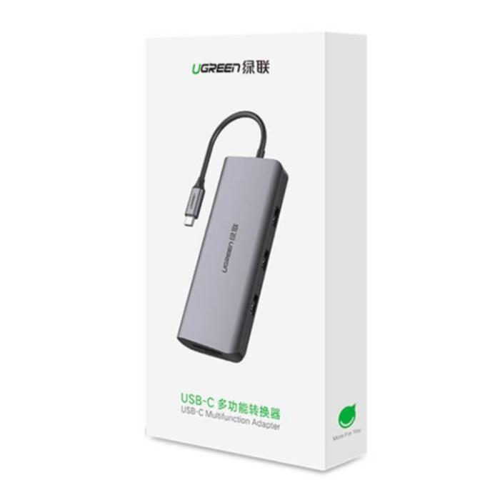 UTGATT1 - Ugreen 9in1 Multifunktionell HUB HDMI VGA USB-C 100W - Grå
