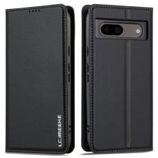LC.imeeke - LC.IMEEKE L1 Series Google Pixel 8a Pl&aring;nboksfodral Konstl&auml;der - Svart