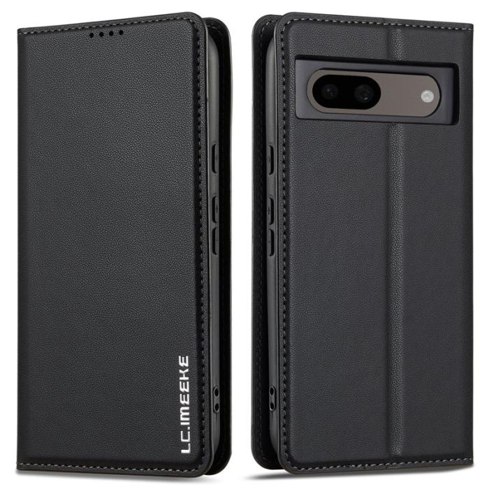 LC.imeeke - LC.IMEEKE L1 Series Google Pixel 8a Plånboksfodral Konstläder - Svart