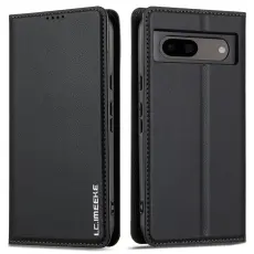 LC.imeeke - LC.IMEEKE L1 Series Google Pixel 8a Pl&aring;nboksfodral Konstl&auml;der - Svart