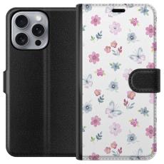 iSecrets - Plånboksfodral till Apple iPhone 16 Pro Max med Blommor och fjärillar