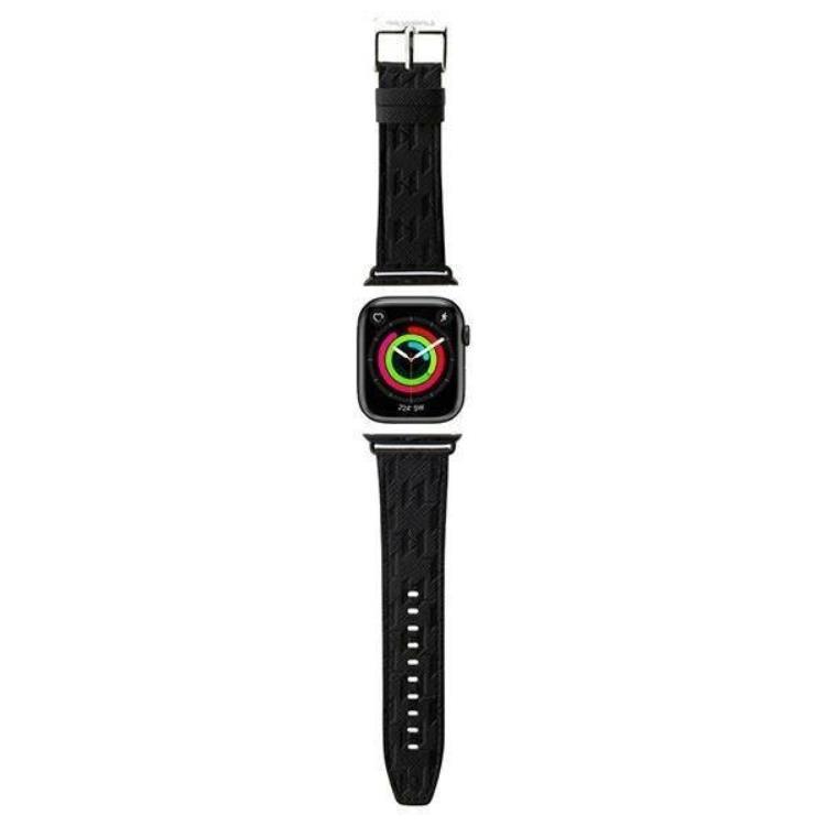 Karl Lagerfeld Apple Watch (42/44/45/49mm) Armband Saffiano Monogram | 5123 | AlltMobil