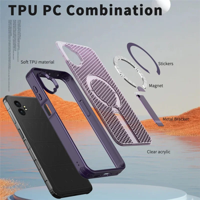 A-One Brand - Galaxy XCover 7 Pro Mobilskal Magsafe Grid Texture