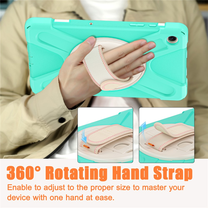 A-One Brand - Galaxy Tab A9 Plus Mobilskal Silikon Rotary Kickstand