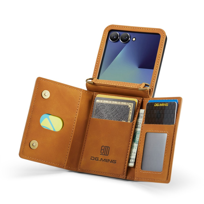 DG.MING - DG.MING Galaxy Z Flip 7 Mobilskal Detachable M2 - Brun