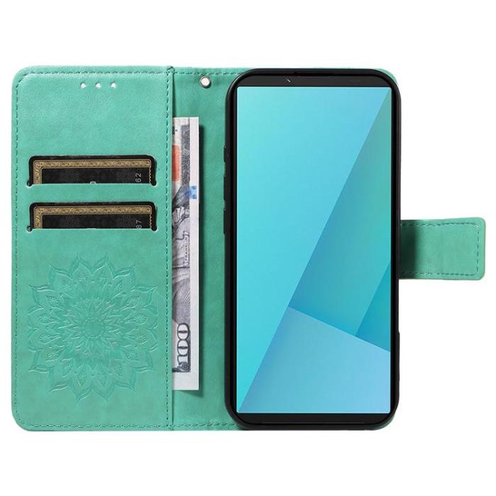A-One Brand - Sony Xperia 10 VII Plånboksfodral Sunflower Imprinted - Grön