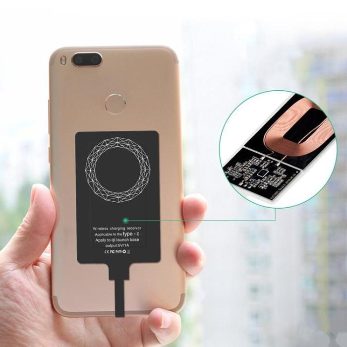 Choetech - Choetech Trådlös Adapter Qi - USB-C - Svart
