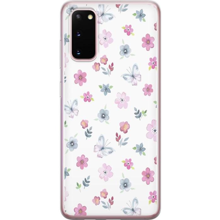 iSecrets - Mobilskal till Samsung Galaxy S20 med Blommor och fjärillar