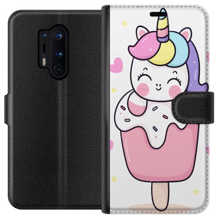 iSecrets - Plånboksfodral till OnePlus 8 Pro med Glad enhörning