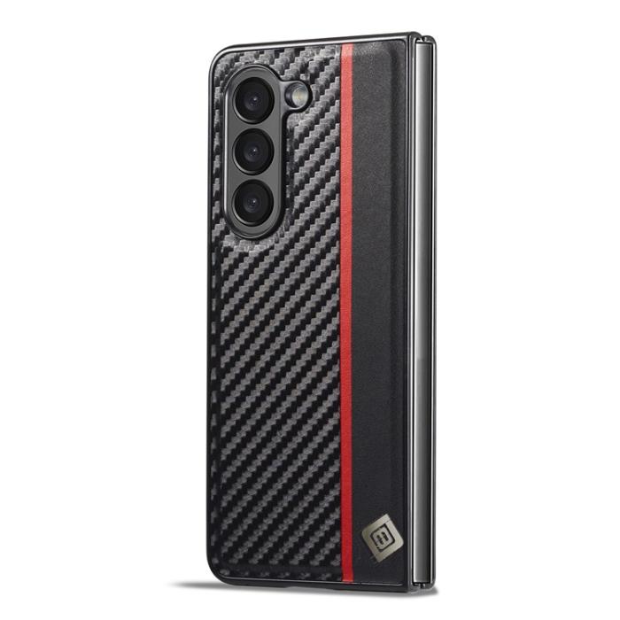 LC.imeeke - LC.IMEEKE Galaxy Z Fold 5 Mobilskal Carbon Fiber - Svart