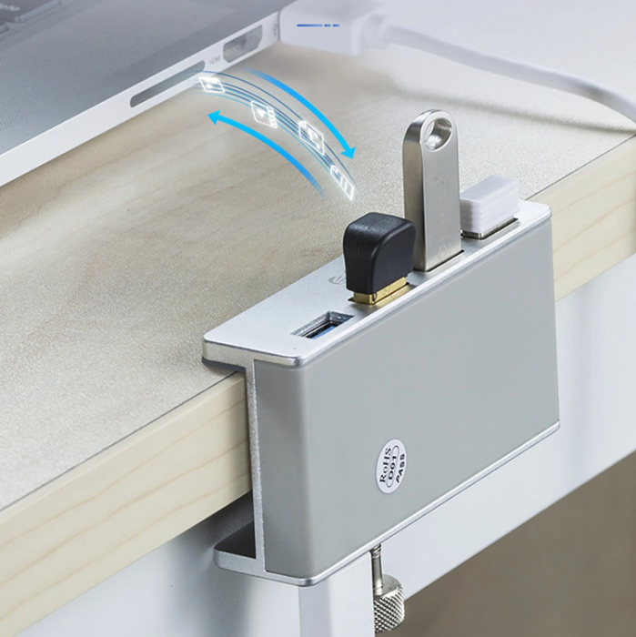 ORICO - Orico Hubklämma-monterad 4xUSB-A 3.0 - Silver