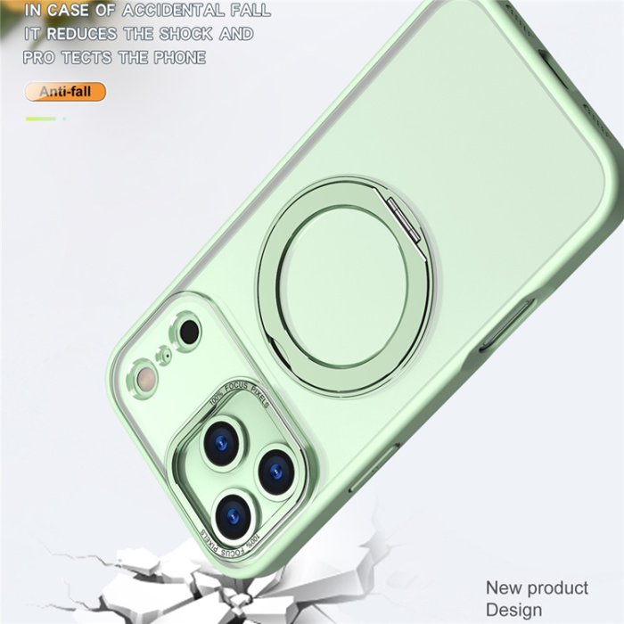 A-One Brand - iPhone 17 Pro Mobilskal MagSafe TPU + Acrylic Kickstand - Grön