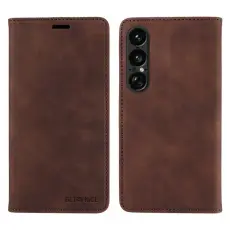 BETOPNICE - BETOPNICE Sony Xperia 1 VII Pl&aring;nboksfodral Konstl&auml;der RFID-Skydd - Brun