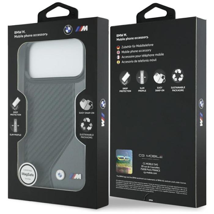 BMW - BMW iPhone 17 Pro Max Mobilskal MagSafe M Carbon Logo - Anthracite