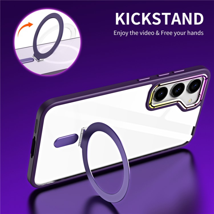 OEM - Galaxy S23 Plus Mobilskal Magsafe Kickstand Magnetic - Lila