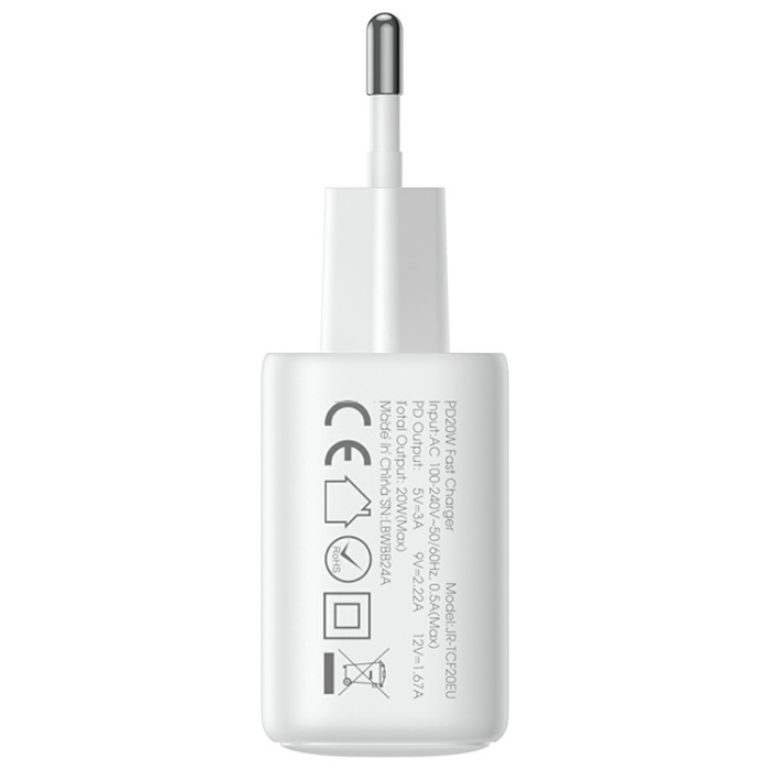 Joyroom - JOYROOM Snabbladdare 20W USB-C - USB-C/Lightning Kabel EU PD