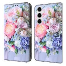 OEM - Samsung Galaxy S26 Pl&aring;nboksfodral Magnetisk St&auml;ngning Konstl&auml;der F&auml;rgglad Blomma