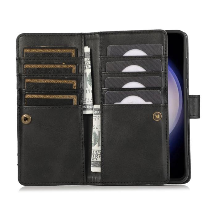 OEM - Samsung Galaxy S26/S26 Pro Plånboksfodral Äkta Läder Magnetiskt Skydd - Svart