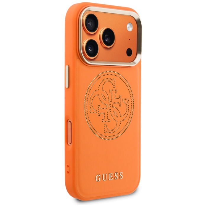 Guess - Guess Mobilskal För iPhone 17 Pro MagSafe Perforated 4G - Orange