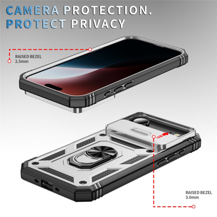 A-One Brand - iPhone Air Mobilskal Slide Camshield Kickstand - Vit