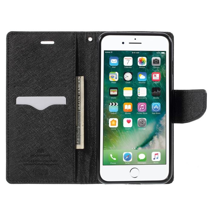 UTGATT5 - Mercury Plånboksfodral till iPhone 7 Plus & iPhone 8 Plus - Svart