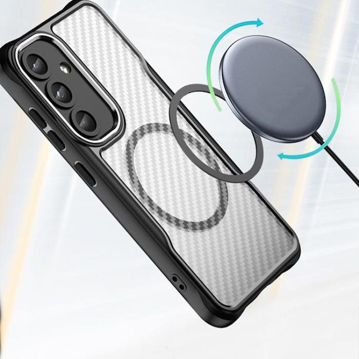 OEM - Galaxy S23 Mobilskal MagSafe Defender Carbon - Svart