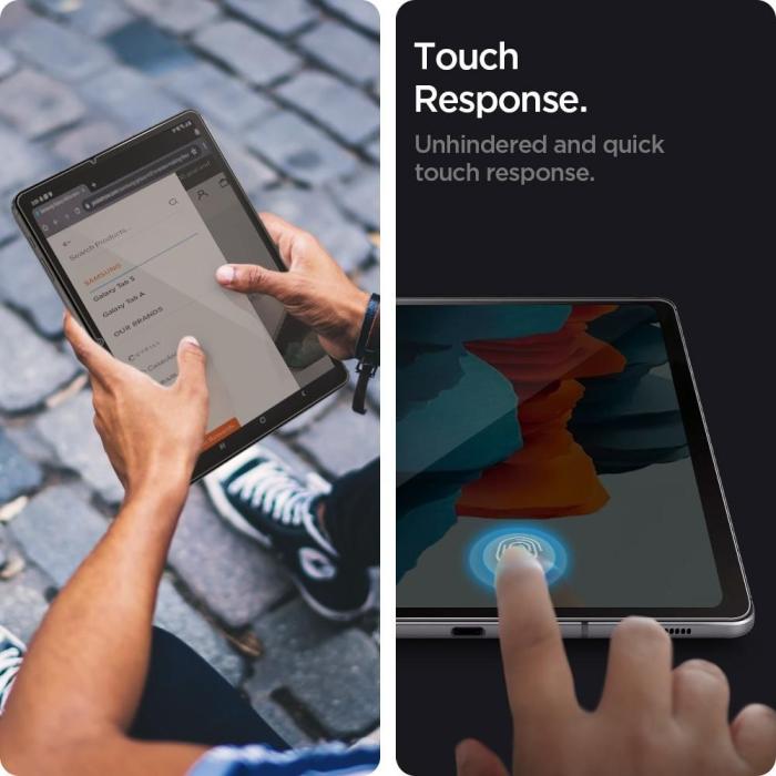 UTGATT5 - SPIGEN Härdat Glas.Tr ”Ez Fit” Galaxy Tab S7/S8