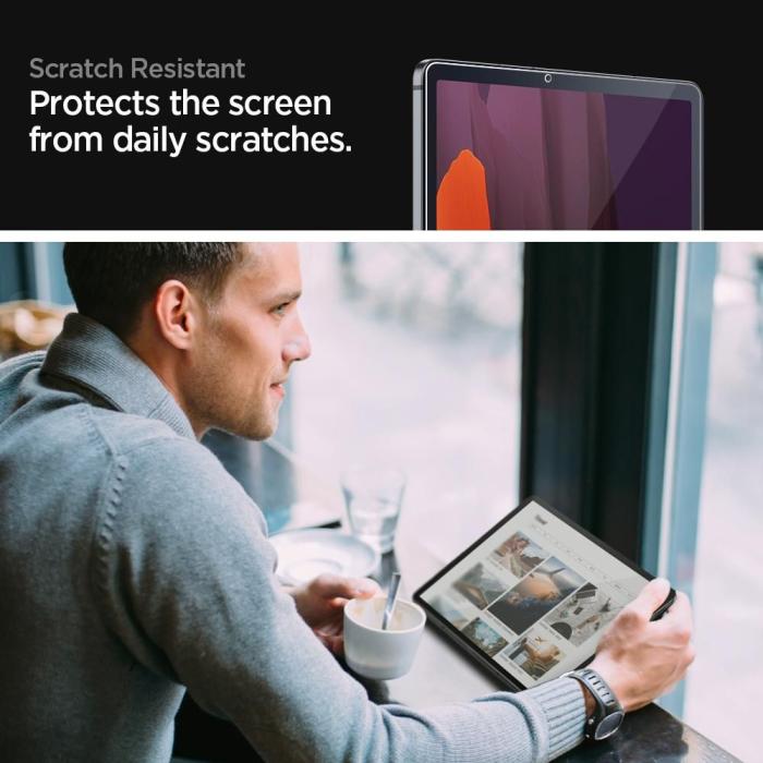 Spigen - SPIGEN Härdat Glas.Tr ”Ez Fit” Galaxy Tab S7 Plus/S8 Plus