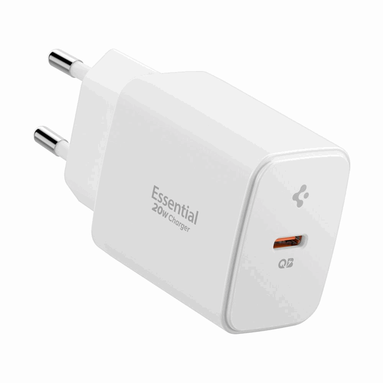 Spigen Essential Snabbladdare EE201EU 1-Ports 20W - Vit | 505295 | AlltMobil