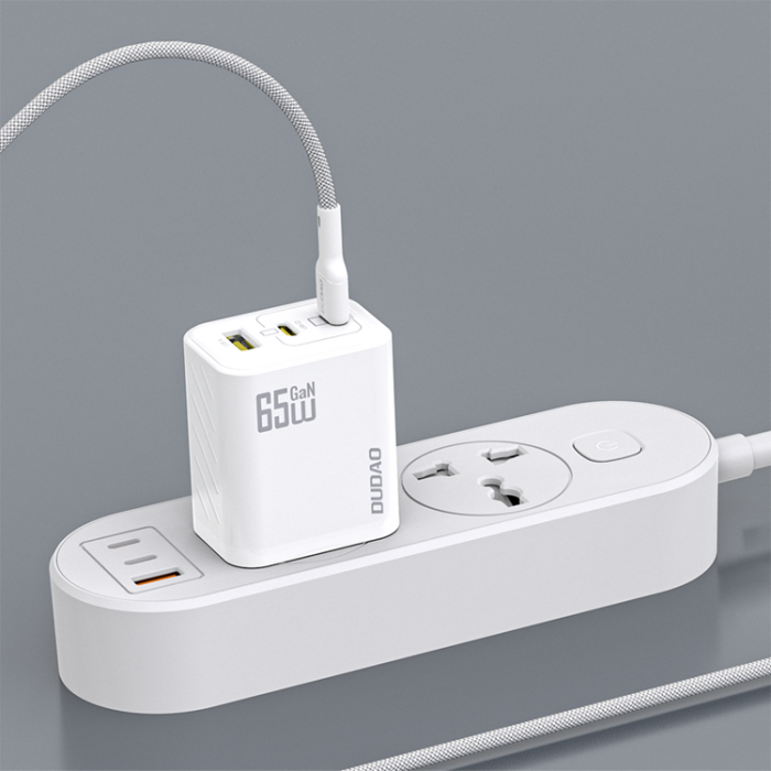 Dudao - Dudao Snabbladdare USB-A/2x USB-C 65W med USB-C Kabel