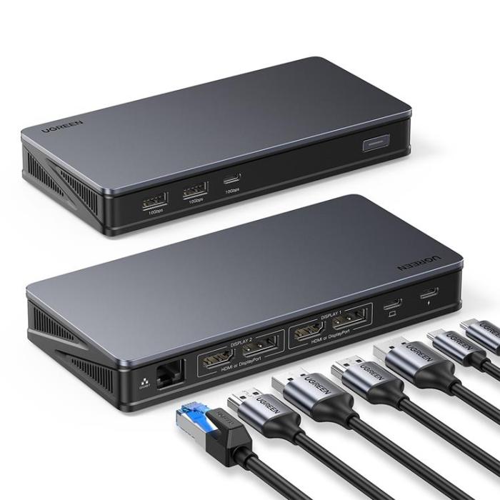 Ugreen - UGreen USB-C HUB Multifunctional - Grå
