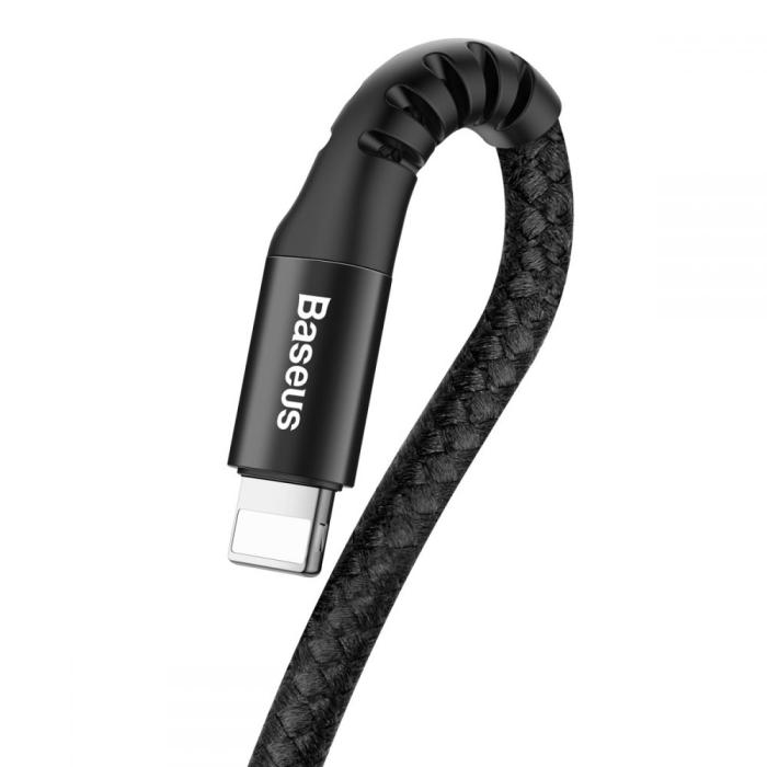 BASEUS - BASEUS Fish Aye USB-A till Lightning kabel 1m Svart