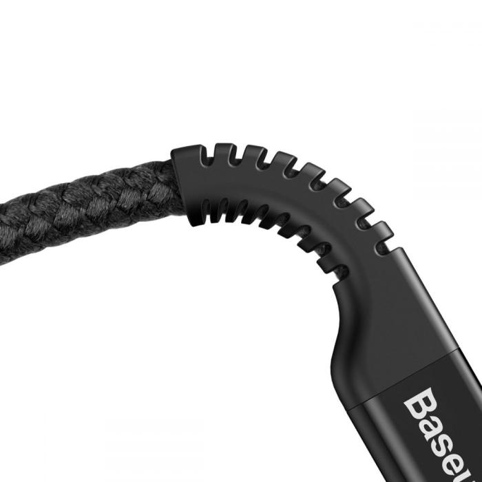 BASEUS - BASEUS Fish Aye USB-A till Lightning kabel 1m Svart