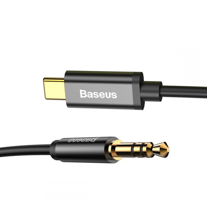 UTGATT1 - BASEUS M01 USB-C To Aux Kabel 120 cm Svart