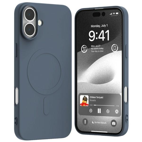 Mercury iPhone 16 Plus Mobilskal MagSafe Semi-Silikon - Ljusblått | 2353 | AlltMobil