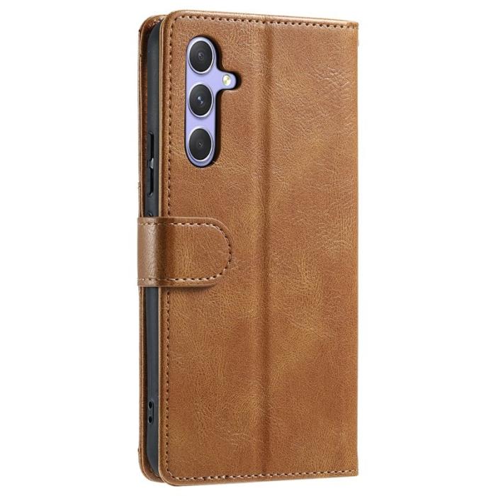 OEM - Samsung Galaxy A37 Plånboksfodral Konstläder Anti-Fall - Brun