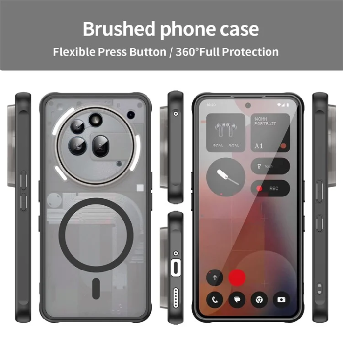 A-One Brand - Nothing Phone (3a) Pro Mobilskal MagSafe Anti Drop - Svart