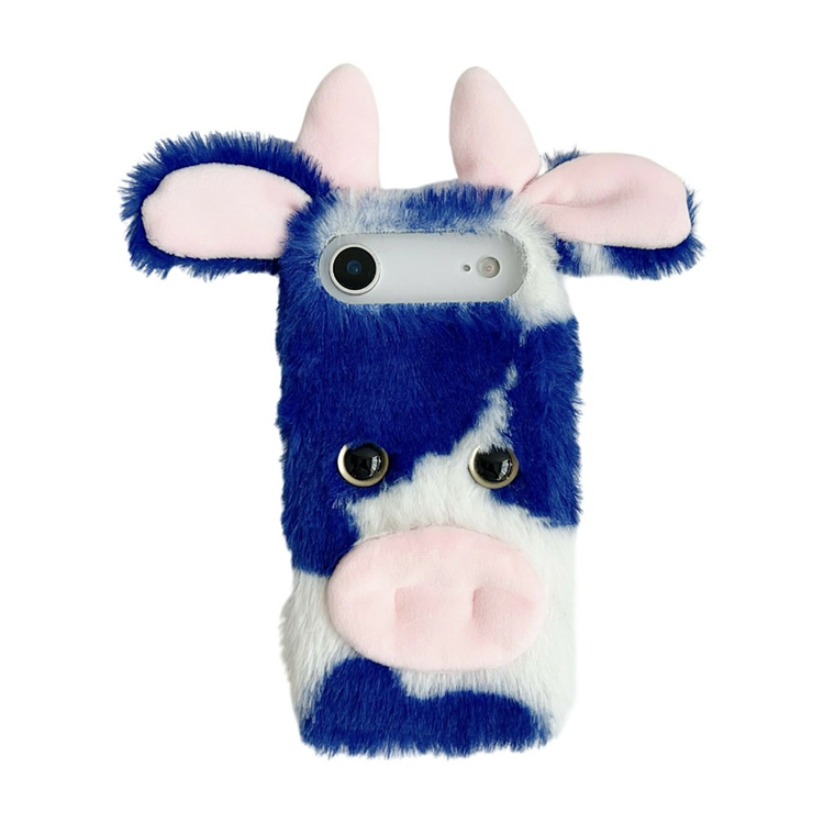 iPhone Air Mobilskal Fluffy Cute Cow Plush TPU - Blå | 2353 | AlltMobil