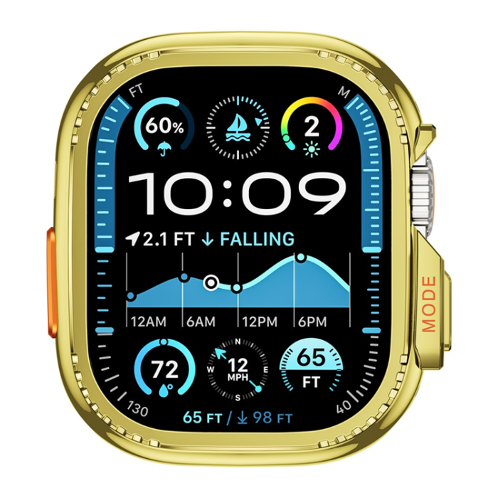 A-One Brand - Apple Watch Ultra 2 49mm Skal Metal - Glossy Guld