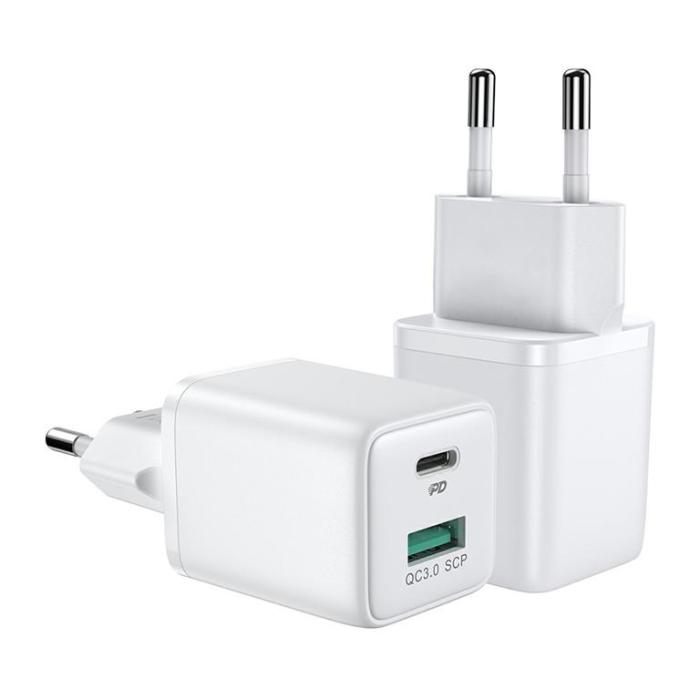 SiGN - SiGN Mini Snabbladdare USB & USB-C, PD & Q.C3.0, 3A, 30W - Vit