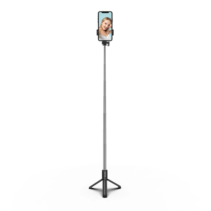 OEM - Selfiestick Teleskopstativ 1m med Telefonhållare - Svart