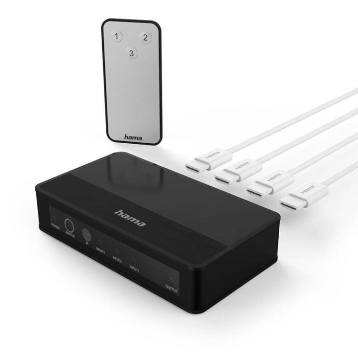 Hama - Hama Switcher HDMI 3x1 4K