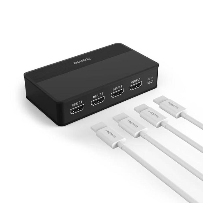 Hama - Hama Switcher HDMI 3x1 4K