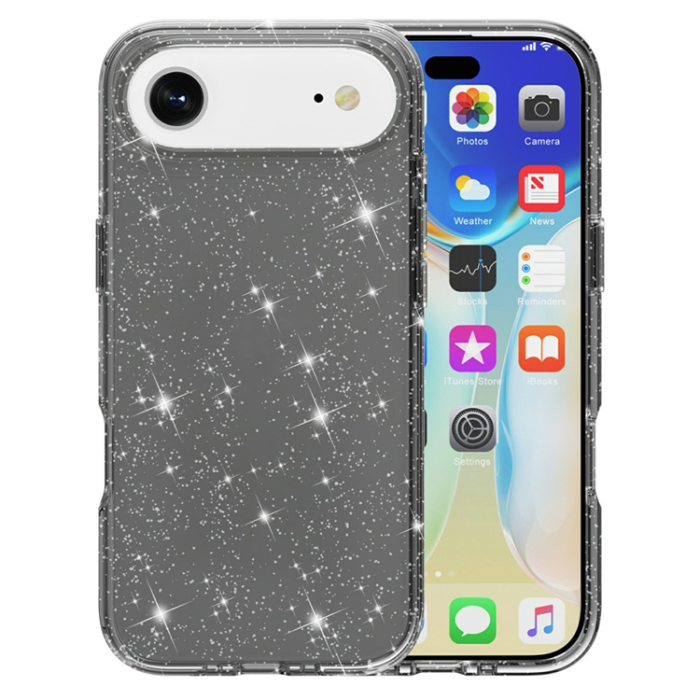 AMORUS - AMORUS iPhone Air Mobilskal Shockproof - GlitterSvart