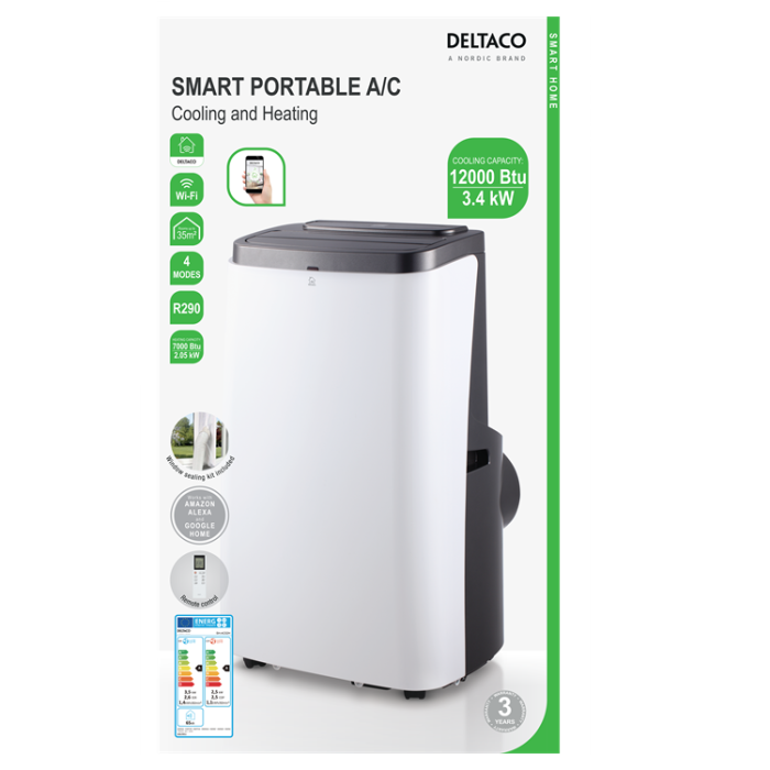 UTGATT1 - Deltaco Portable AC Kyla Till Värme för Rum - Vit